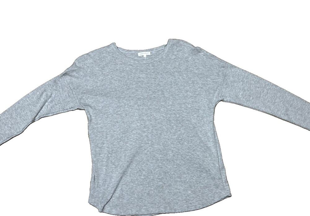 Ultra Flirt Gray Heather Long Sleeve Scoop Neck NEW Women Size XL